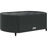  6-dijelni set vrtnih sofa s jastucima crni od poliratana | shoptok.hr