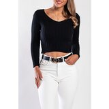 Fenzy Pletena Majica Z Okroglim Izrezom, Črna | Shoptok.si