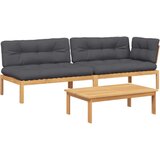  The Living Store Vrtna garnitura iz palet 3-delna z blazinami trden akacijev les - Sedežna Garnitura Iz Palet, (21460404) | Shoptok.si