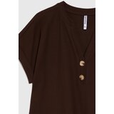 Marisse Brown Blouse With Buttons On The Neckline | ePonuda.com
