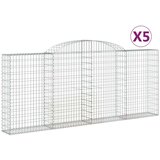  Lučne gabionske košare 5 kom 300x30x120/140cm pocinčano željezo | shoptok.hr