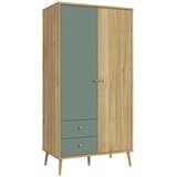 Mömax otroška garderobna omara whenua, barva hrasta, zelena | Shoptok.si