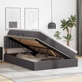 Krevet s prostorom za pohranu s LED-om Siva 140 x 190 cm | Eponuda.com