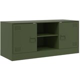 Maison Chic TV omarica - TV enota - Televizijska omarica olivno zelena 99x39x44 cm jeklo, (21698870) Cene
