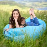 Kondela Napihljiv ležalnik, modra, LEBAG | Shoptok.si