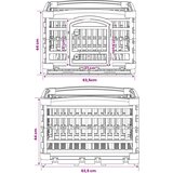 Igraonica za pse s 4 panela 122 x 106,5 x 82 cm Plastika Bijela | shoptok.hr