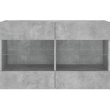 TV ormarić s LED svjetlima siva boja betona 98,5x30x60,5 cm | Eponuda.com