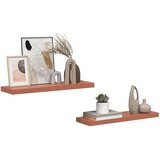  Polica na zidu 2 pcs Crvena 80 x 23,5 x 4 cm Konstruirano drvo | shoptok.hr
