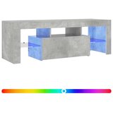TV ormarić s LED svjetlima siva boja betona 120 x 35 x 40 cm | shoptok.hr