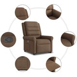  Naslanjač s funkcijo vstajanja rjavo blago | Shoptok.si