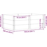  Okviri za palete 3 smeđi 150x100 cm od masivne borovine | shoptok.hr