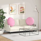  Jastučići za sjedenje 2 pcs Ružičasta Ø80 x 29 cm tkanina | Eponuda.ba