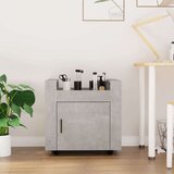 Kolica za radni stol boja betona 60x45x60 cm konstruirano drvo Cijene