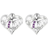 Naušnice Silver Heart - Srebrna KP1238