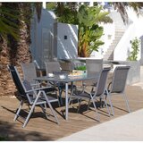 Ambia Garden ZLOŽLJIV VRTNI SEDEŽ aluminij srebrne barve, svetlo rjava | Shoptok.si