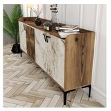 Antalya KOMODA VENEDIK - OREH/BELI MARMOR | Shoptok.si