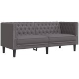  Fotelja Chesterfield 2-sjed Siva umjetna koža | shoptok.hr