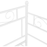  Okvir za krevet na razvlačenje bijeli metalni 90 x 200 cm | shoptok.hr