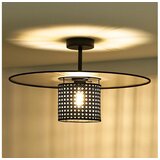  Duolla - Plafonski luster TOKYO RATTAN 1xE27/15W/230V, prečnik 50 cm, crna/srebrna | Eponuda.com