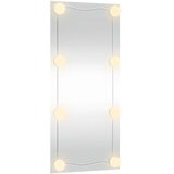  Zidno ogledalo s LED svjetlima 50x100 cm stakleno pravokutno | shoptok.hr