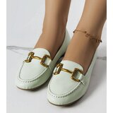 Gemre Green loafers with gold ornament Regina | Shoptok.si