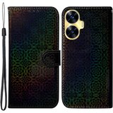INORCO Za Realme C55 preklopno stojalo za telefon lupina PU usnjena denarnica torbica za telefon bleščeč pokrov s cvetličnim vzorcem, (22033279) Cene