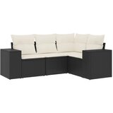  The Living Store Vrtna sedežna garnitura 4-delna z blazinami črna poli ratan - Vrtna Sedežna Garniture, (21450984) | Shoptok.si