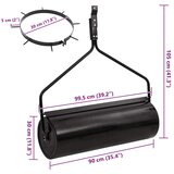  Vrtni valjak za travu s stezaljkama za aeratore Ø 30 x 90 cm - 30 x 90 cm bez ručke (8 šiljaka) | shoptok.hr