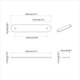  Ručke za ormariće 2 pcs Smeđa 140 x 25 x 2,3 mm PU | shoptok.hr