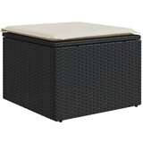  7-dijelni set vrtnih sofa od poliratana s jastucima crni Slike