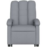 vidaXL Masažni naslanjač s funkcijo vstajanja svetlo sivo blago | Shoptok.si