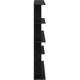  Stenska polica Črni hrast 102 x 20 x 130 cm Inženirski les, (5000307342) | Shoptok.si
