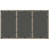 Vrtni stol sa staklenom pločom sivi 150x90x75 cm od poliratana Siva | shoptok.hr