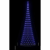 vidaXL LED božično drevesce Modra 138.5 x 138.5 x 399 cm Kovina | Shoptok.si