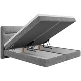 MID.YOU POSTELJA Z VZMETNICO 140 cm x 200 cm , les, tekstil, leseni material siva | Shoptok.si