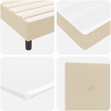  Postelja z vzmetnico z vzmetnico krema 100 x 200 cm blago, (5000128690) | Shoptok.si