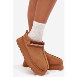 Boto Women's Low Snow Boots With Movable Strap And Embroidery On Platform Camel Lyrisse | shoptok.hr