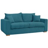 Bobochic Paris Modra raztegljiva sedežna garnitura iz rebrastega žameta 225 cm Augustin – | Shoptok.si