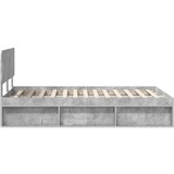  Konstrukcija postelje z vzglavjem Betonsko siva 135 x 190 cm, (5000102975) | Shoptok.si