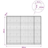  Gabion s žicom debljine 5 mm i mrežom 10x10 cm 250x50x200 cm | shoptok.hr