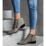 Gemre Green decorative ankle boots with low block heel Forever | shoptok.hr