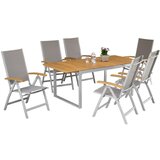 Gardenson Vrtna Garnitura Naxos, 7-Delno, Raztegljiva Miza | Shoptok.si