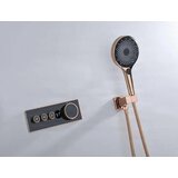 ELITE EDITION Luksuzni termostatski podometni tuš sistem BCS1603 z zaslonom — Bakreno crna — Dva izliva | Shoptok.si