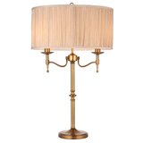 Endon 63648 - Stona lampa STANFORD 2xE14/40W/230V mesing/bež | Eponuda.com