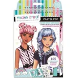 Make it Real: Zvezek za skice za modno oblikovanje z dodatki - Pastel Pop