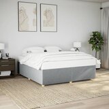 vidaXL Posteljni okvir brez vzmetnice svetlo siv 180x200 cm tkanina Cene