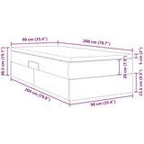  Postelja z dodatnim prostorom za shranjevanje in vzmetnico, (5000101239) | Shoptok.si