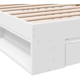  Okvir kreveta s ladicom bijeli 90 x 190 cm konstruirano drvo | shoptok.hr