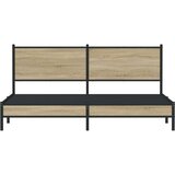 Metalni okvir kreveta bez madraca boja hrasta sonome 160x200 cm | shoptok.hr