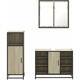  3-dijelni set kupaonskog namještaja boja hrasta sonome drveni | shoptok.hr